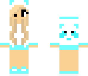 sweet blue panda girl