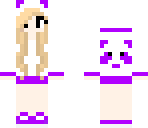 cute panda purple girl