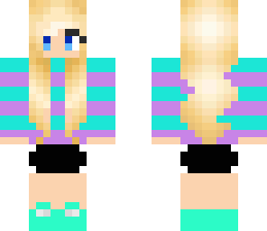 purple stripe girl