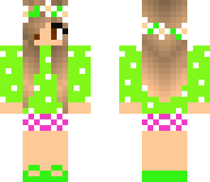green polka dot girl