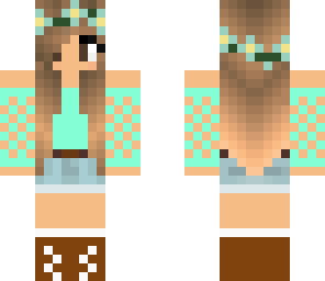 blue minty girl