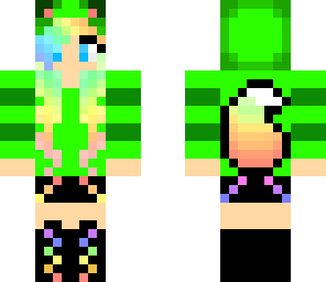 st patrick's rainbow wolf girl