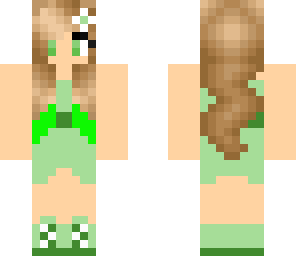 green girl dress