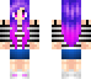 purple haired girl