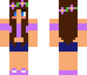 fixed purple girl with flowers