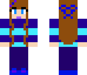 blue and purple headphone girl