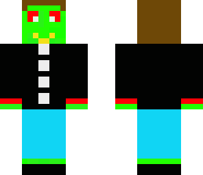 green man in a suit
