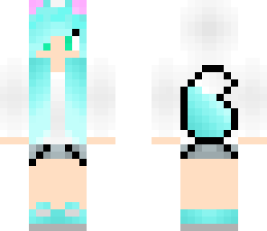 cute blue wolf girl