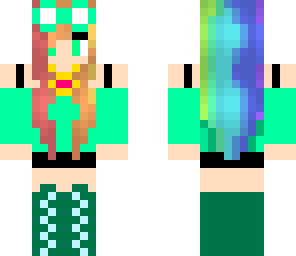 rainbow hair aqua