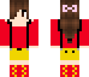 girl with suspenders