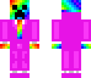 rainbow creeper with pink outfit