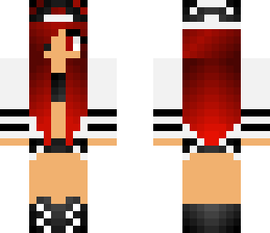 black and red eyed girl