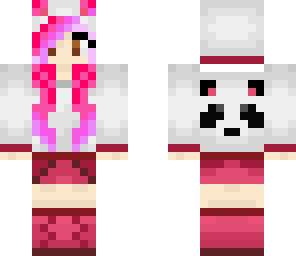hot pink hair panda girl