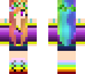 rainbow spring girl