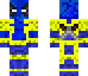 blue and yellow deadpool