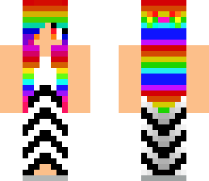 cute rainbow prom girl