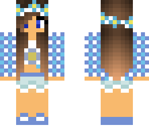 blue flower girl