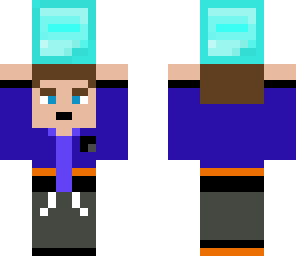 daniel holding a diamond block