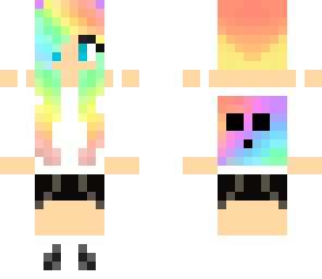 edited rainbow slime girl