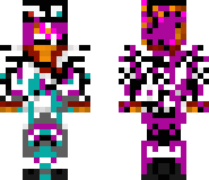 glitchy destroyed messy skin