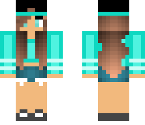 cute teal aqua tomboy