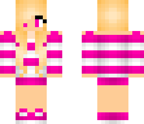 pink stripes girl