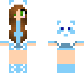 cute blue panda girl