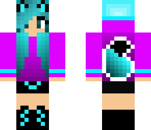blue and purple fox