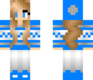blue winter girl