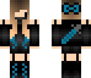 cute blue chibi ninja girl