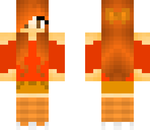 orange kawaii girl