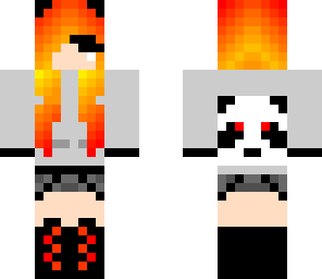 red girl panda