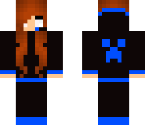 blue and black herobrian girl
