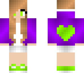 green heart hoodie girl
