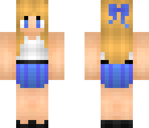 girl in blue colors