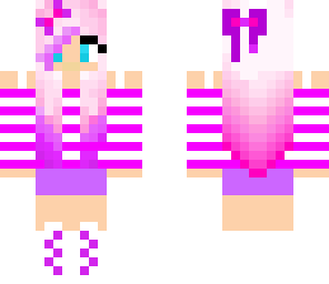 pink white and purple girl