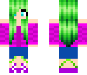 green hair girl