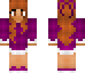 girl in plum colors