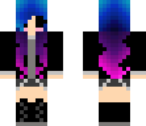 blue and purple hair goth