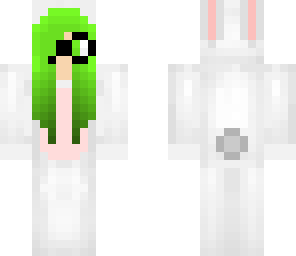 bunny girl with green hair