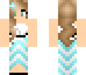 summer edition - light blue and white long dress