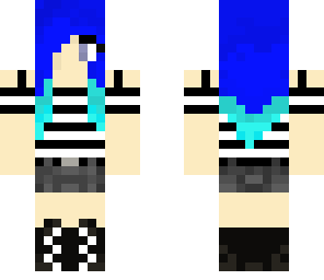 blue haired girl