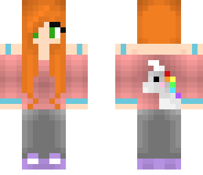 redhead with unicorn tee