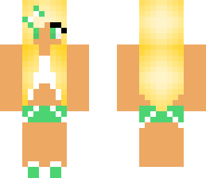 green blonde girl
