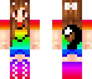 rainbow kitten girl