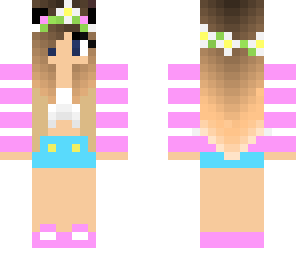 cute flower cat girl