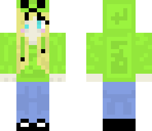 girl in a nomming creeper hoody