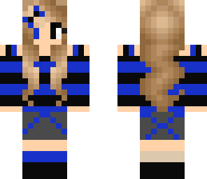 blue and black girl