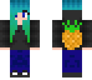 blue haired pineapple girl edited