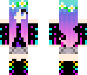 colourful flower girl